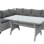 Zestaw Ogrodowy INCA NAROŻNIK I STÓŁ SZARY