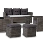 Meble Ogrodowe KARA Zestaw Technorattan 7-osobowy