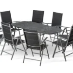 Zestaw mebli ogrodowych Pola Many Bergen stół + 8 krzeseł rozkładanych z aluminium