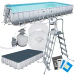Basen Stelażowy Ogrodowy Bestway 56623 pompa PIASKOWA 956 x 488 x 132 drabinka, osłona, mata