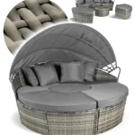 Wyspa Ogrodowa Bari Sofa Rattan leżanka łóżko polowe plażowe