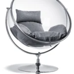 Fotel stojący kokon ogrodowy PCV przezroczysty