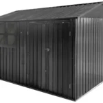 Domek Narzędziowy z oknem Ogrodowy Garaż Metalowy Bonnie 375X286X205CM